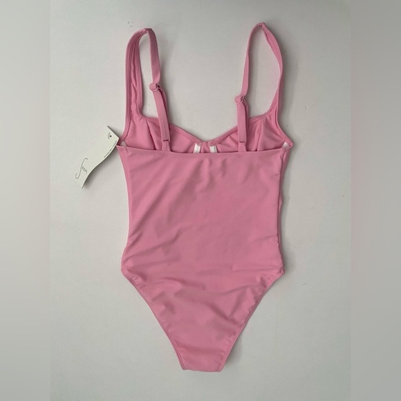 Free People x Seea Ginger One Piece Swimsuit Candy Pink Cheeky S Small - Picture 3 of 7